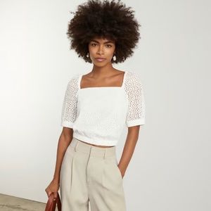 Everlane NWT The Eyelet Puff White Size Medium